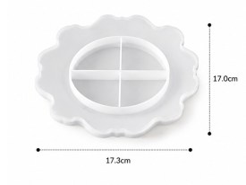 Molde silicona plato labrado europeo